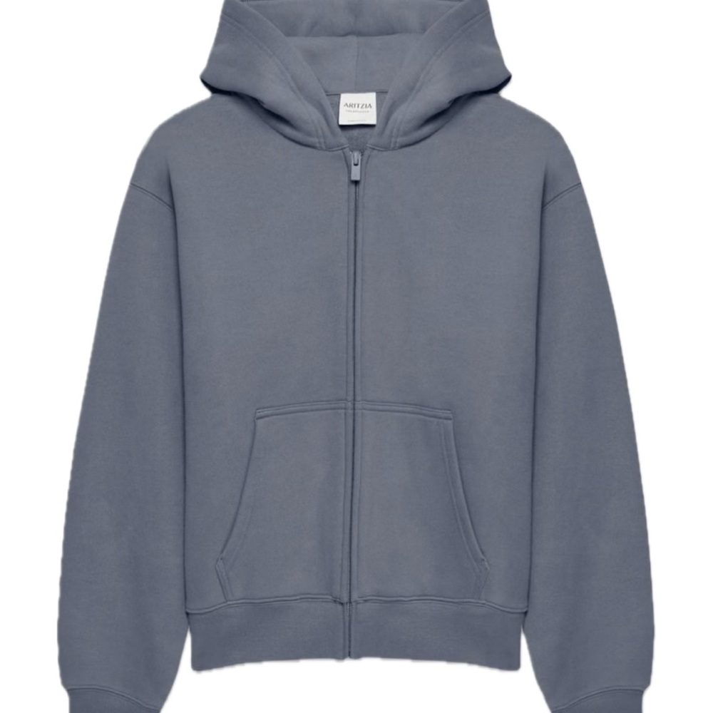 Aritzia Cozy Sweatfleece Perfect Zip Hoodie in Vintage Navy